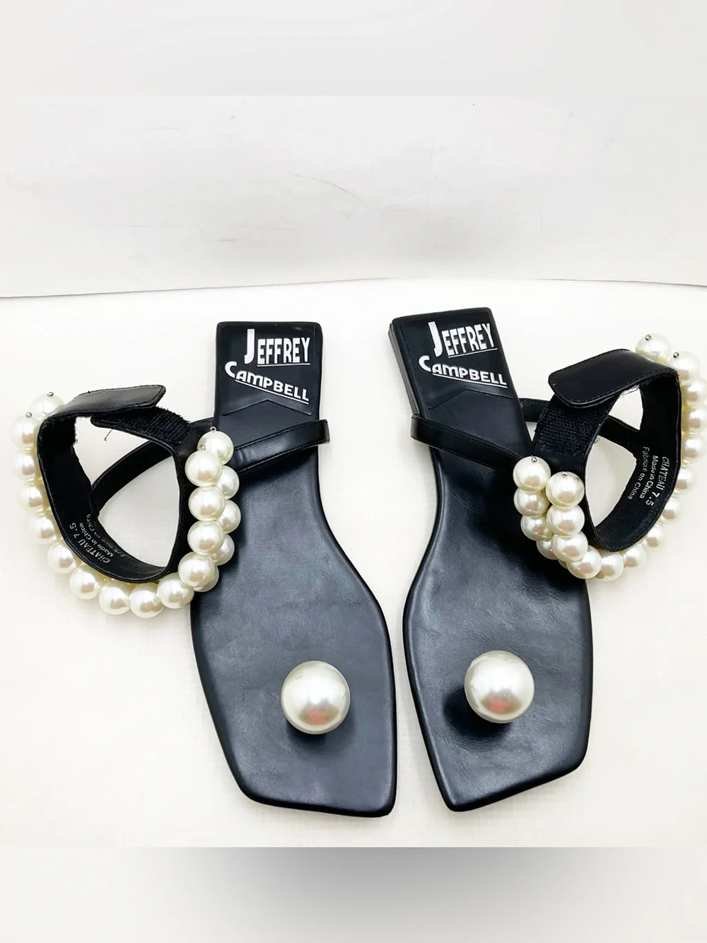 {JEFFREY CAMPBELL} Chateau Pearl Embellished Sandals
